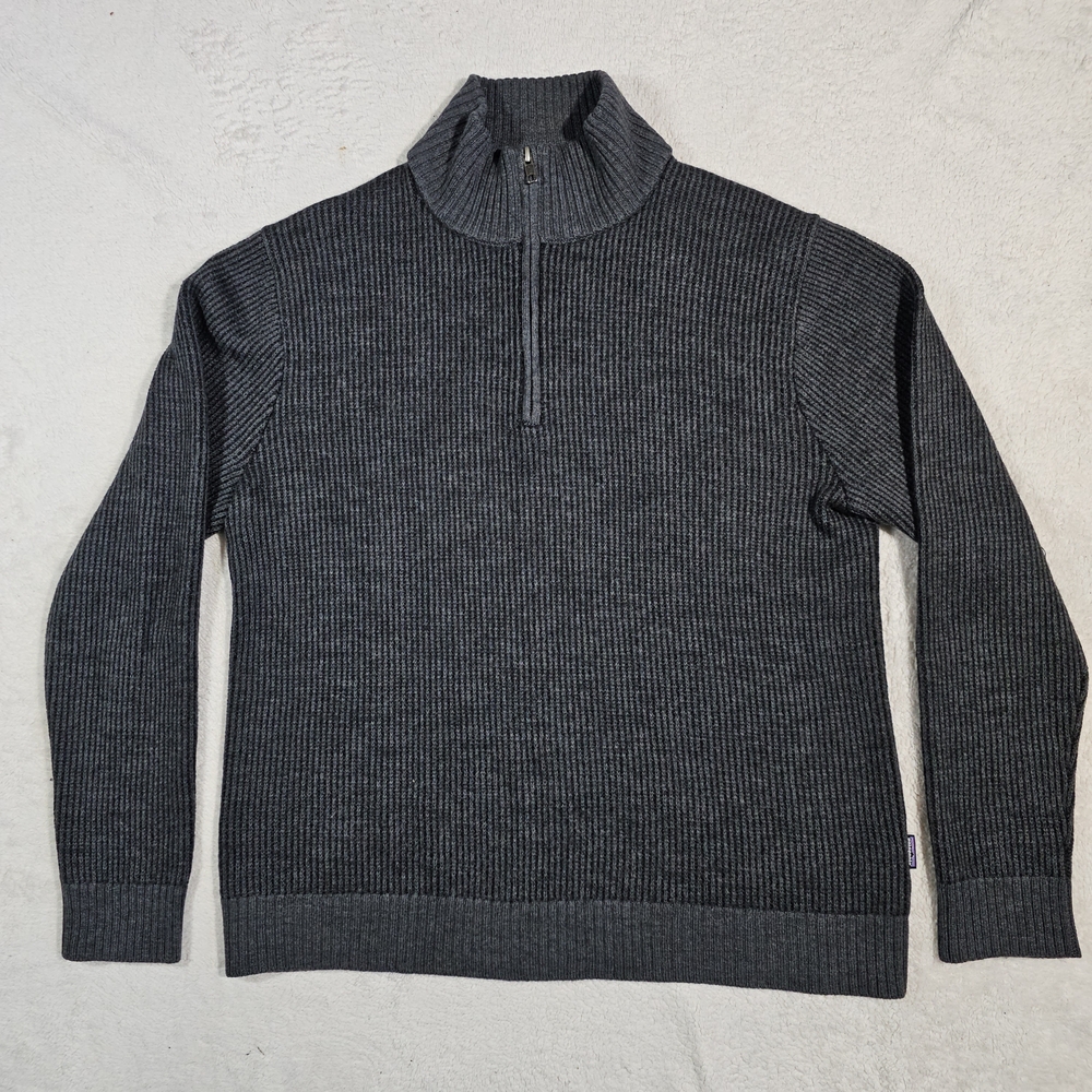 Patagonia Sweater Mens Wool 1/4 Zip Pullover Size Large.